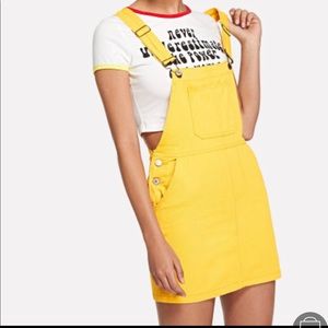 jumper dress yellow